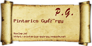 Pintarics György névjegykártya